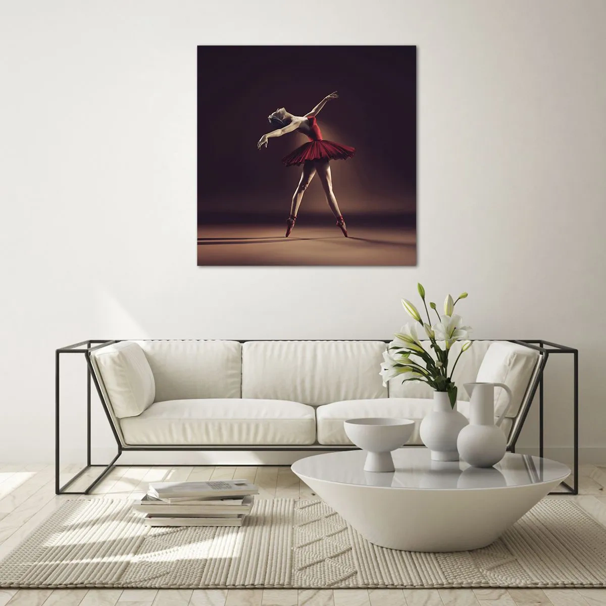 Glasbild - Bild auf glas - Eine Primaballerina - 70x70 cm