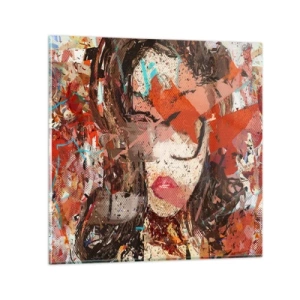 Glasbild - Bild auf glas - Niemand weiß, was du wirklich bist - 30x30 cm