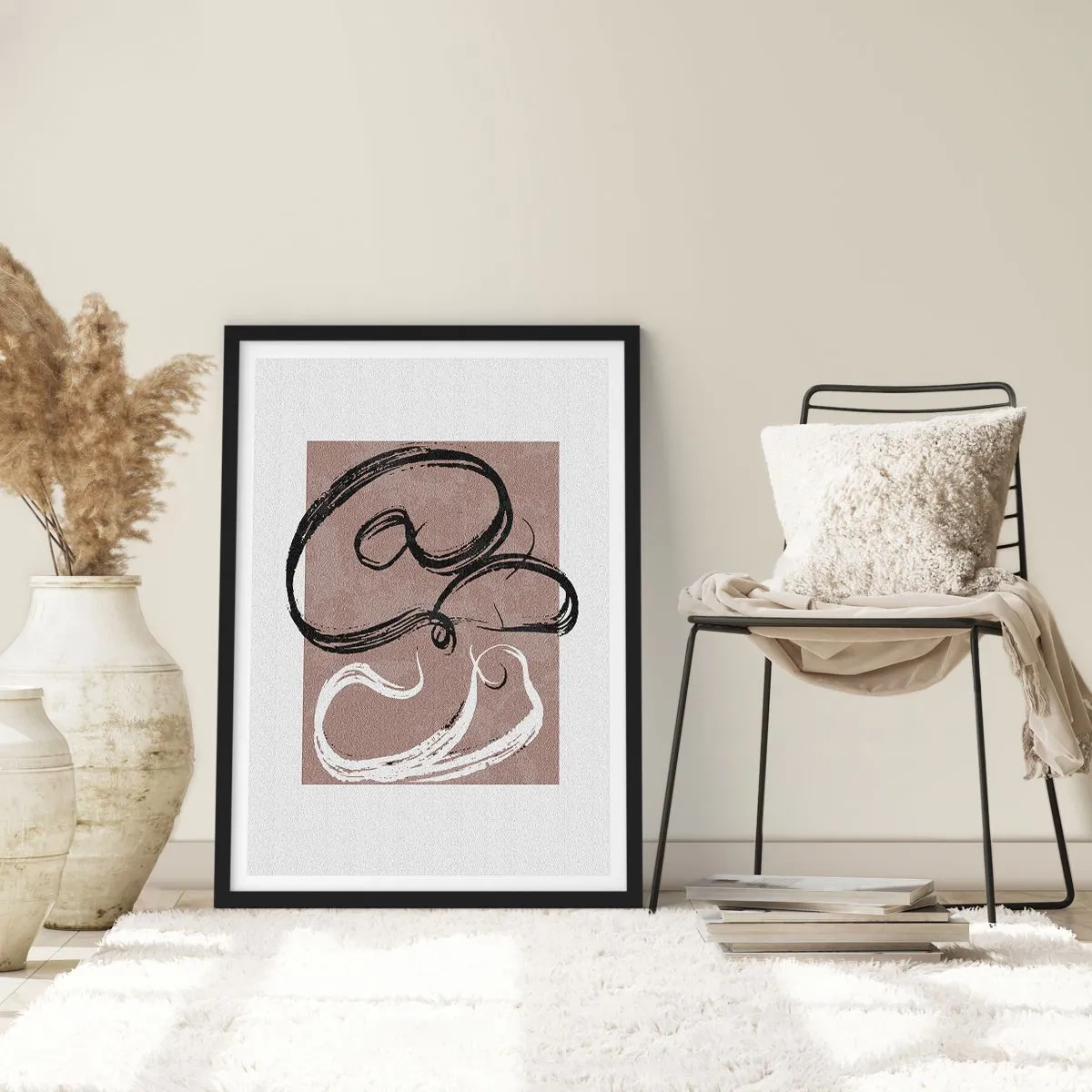 Poster in einem schwarzem Rahmen - Komposition – die Suche nach Fülle - 70x100 cm