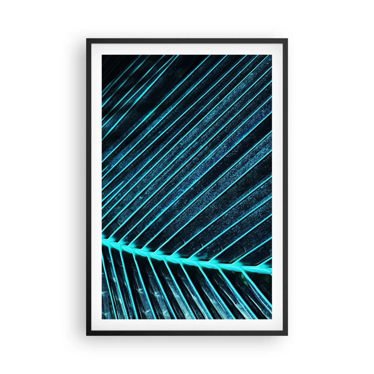 Poster in einem schwarzem Rahmen - Grüne Textur - 61x91 cm