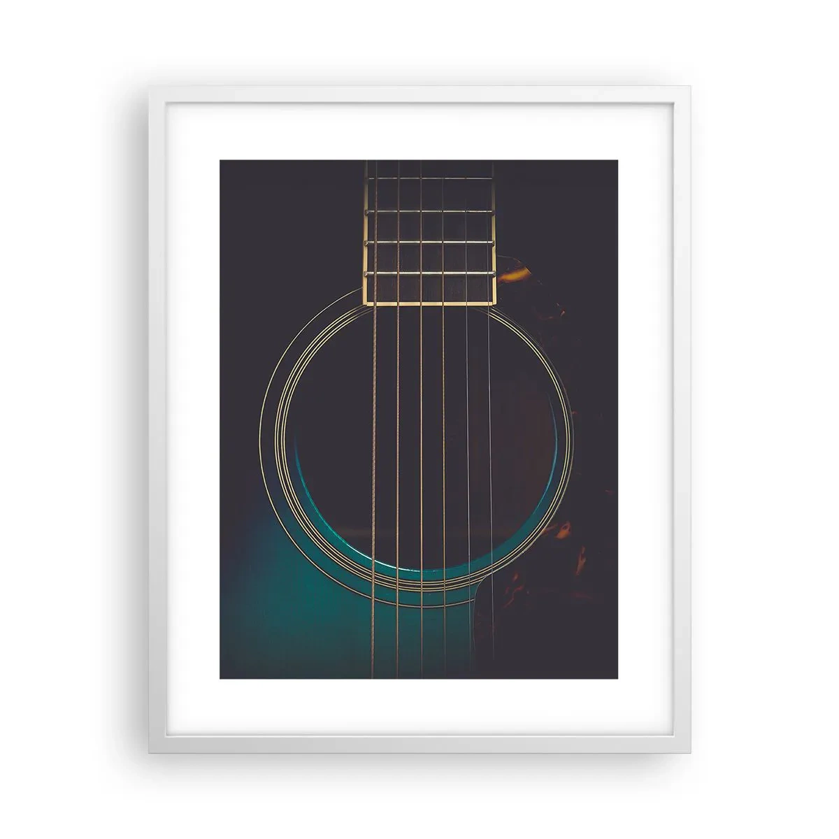 Poster in einem weißen Rahmen - Einen Moment bevor es ertönt - 40x50 cm