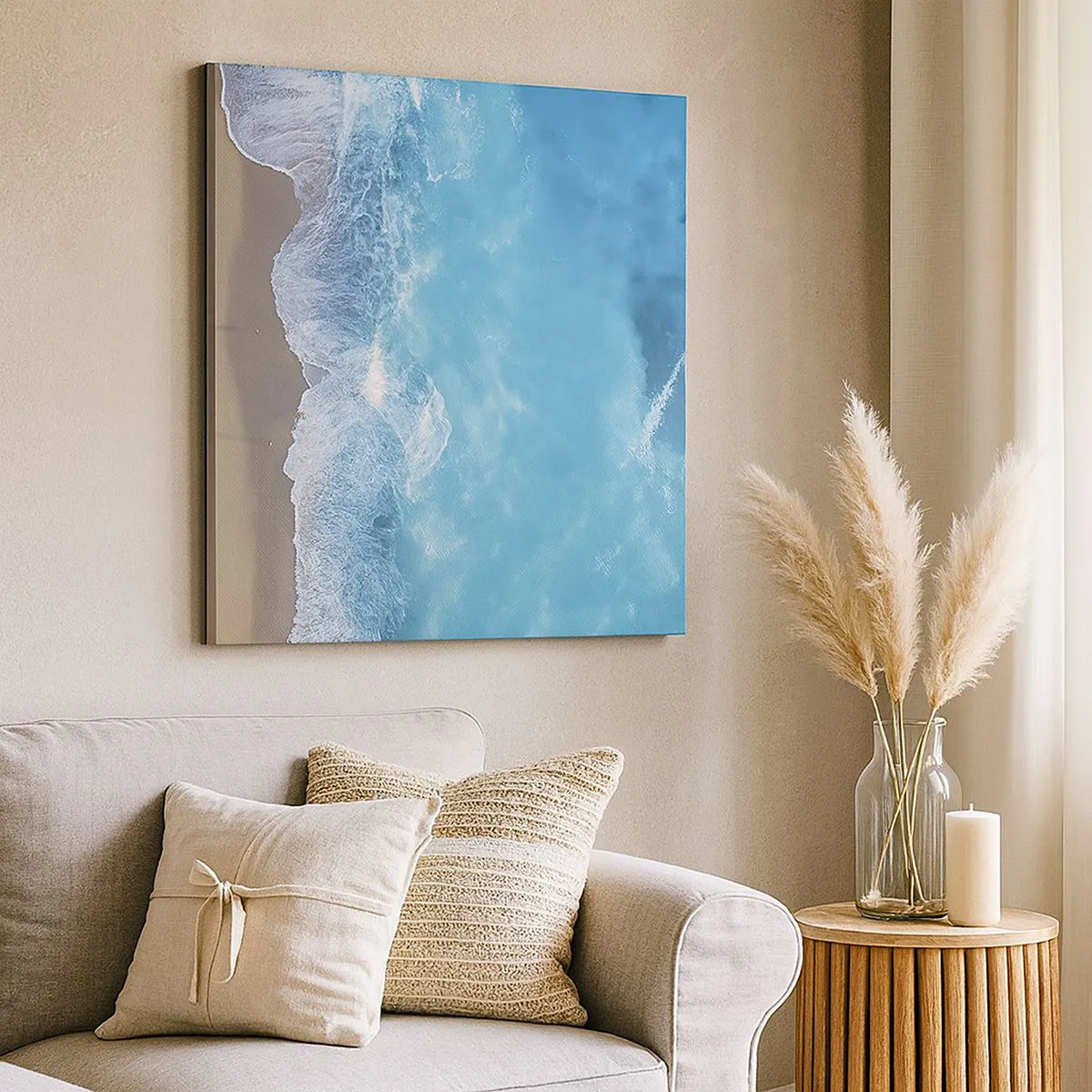 Bild auf Leinwand - Leinwandbild - Die Kraft des Blaus - 30x30 cm