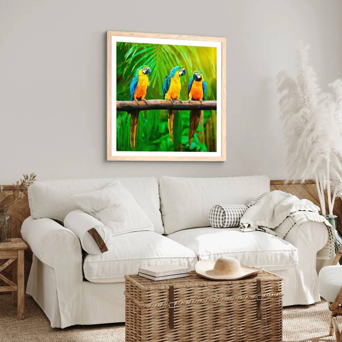 Poster in einem Rahmen aus heller Eiche - Und hast du gehört, dass sie ...? - 30x30 cm