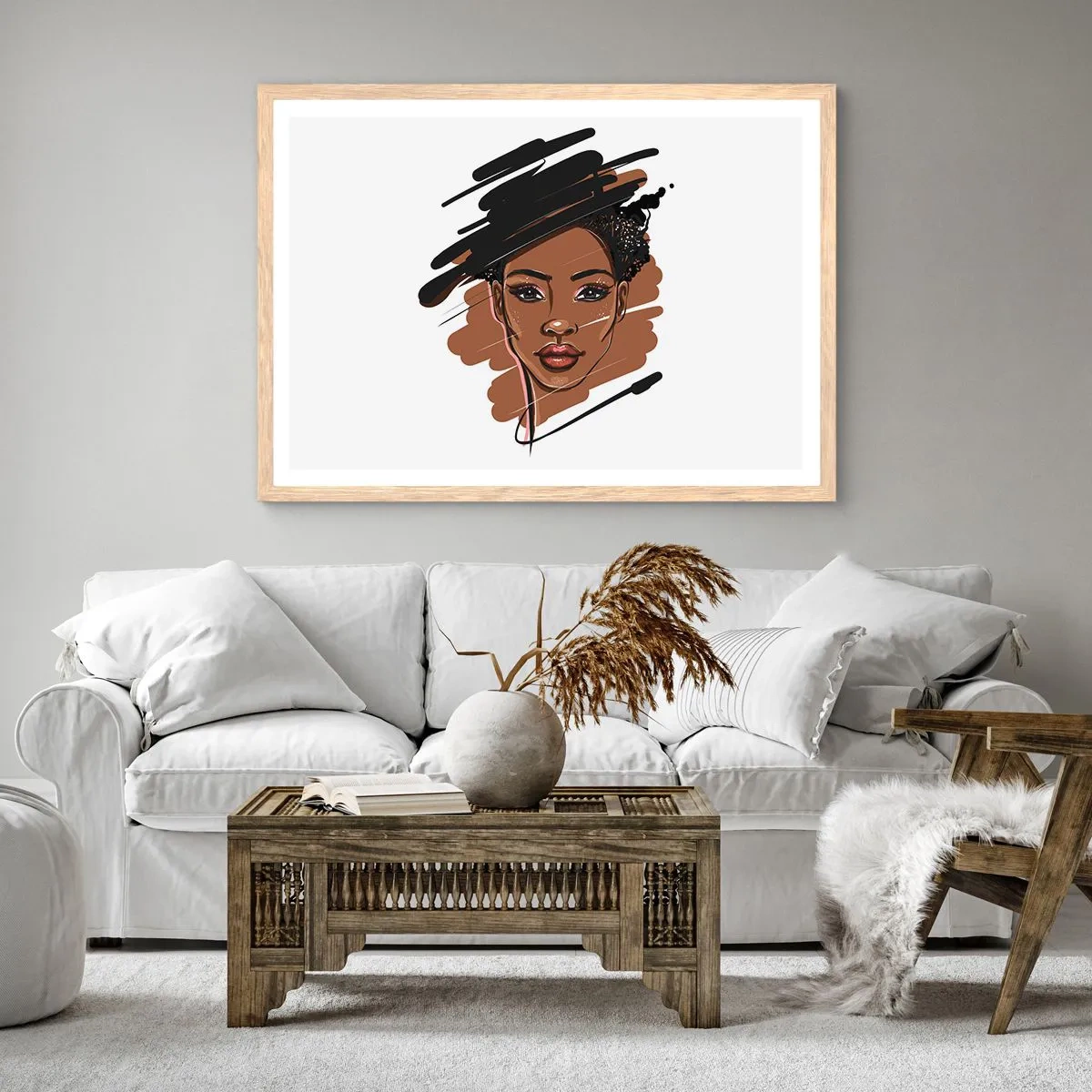 Poster in einem Rahmen aus heller Eiche - Süß wie Schokolade - 40x30 cm