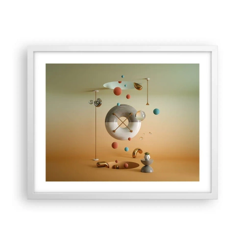 Poster in einem weißen Rahmen - Alles kann passieren - 50x40 cm