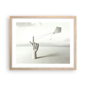 Poster in einem Rahmen aus heller Eiche - Kraftprobe - 50x40 cm