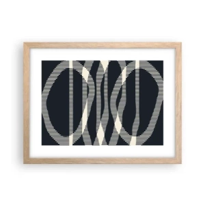 Poster in einem Rahmen aus heller Eiche - Ein Versuch, die Dunkelheit zu durchbrechen - 40x30 cm