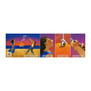 Fototapeten Muster Selbstklebend Deluxe Sticker - Mehr als ein Sternchen vom Himmel - Abstraktion, Frau und Mann, Malerei - 100x30 cm