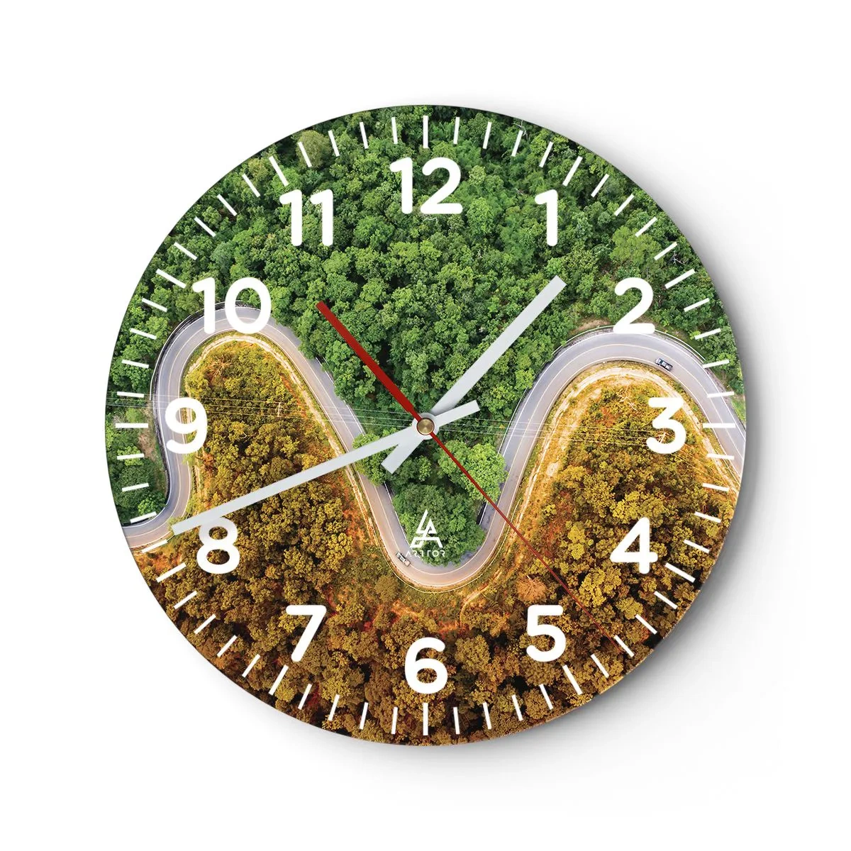 Wanduhr - Glasuhr - Grenzen und Durchbrüche - 40x40 cm