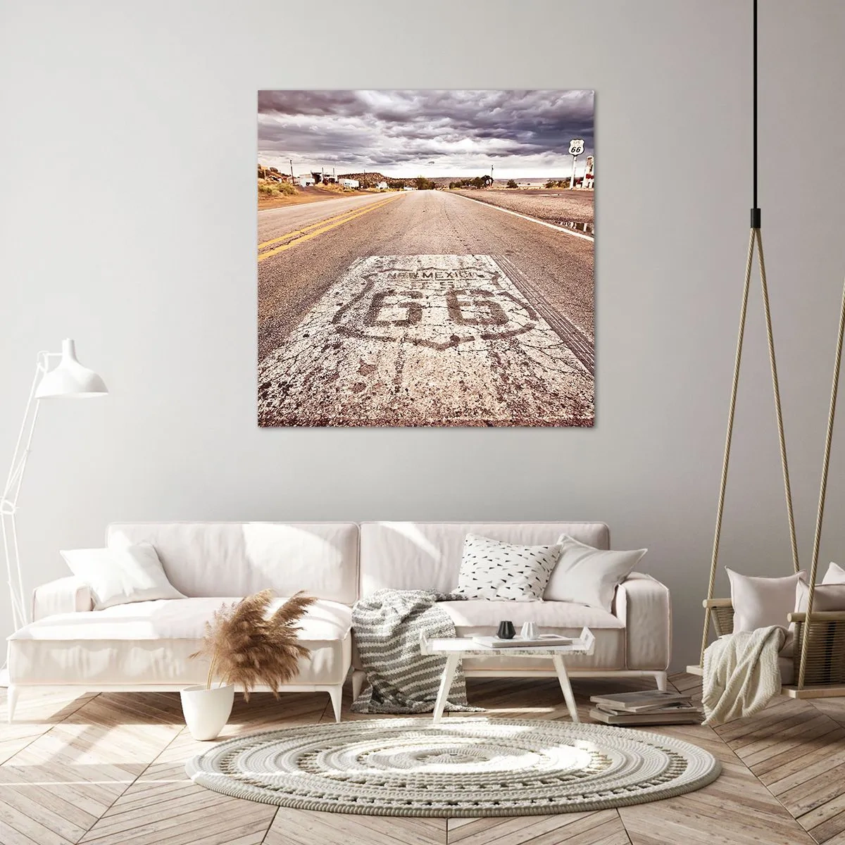 Bild auf Leinwand - Leinwandbild - Mother Road - eine amerikanische Legende - 70x70 cm