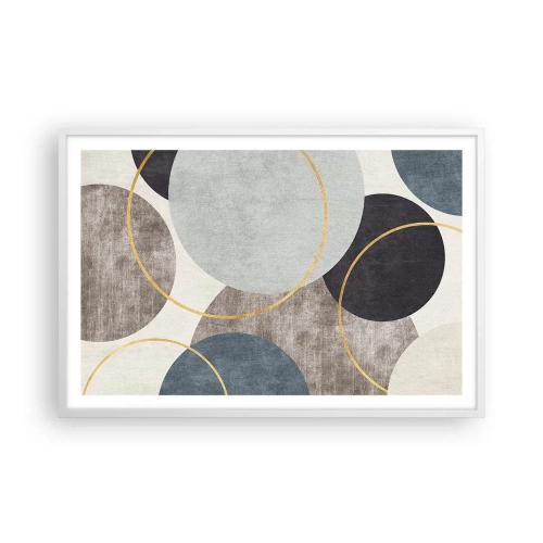 Poster in einem weißen Rahmen - Rad für Rad - 91x61 cm