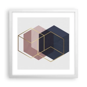 Poster in einem weißen Rahmen - Die Kraft der Einfachheit - 40x40 cm