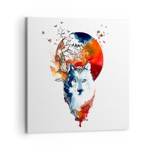 Bild auf Leinwand - Leinwandbild - Nase an Nase mit der Nacht - 50x50 cm