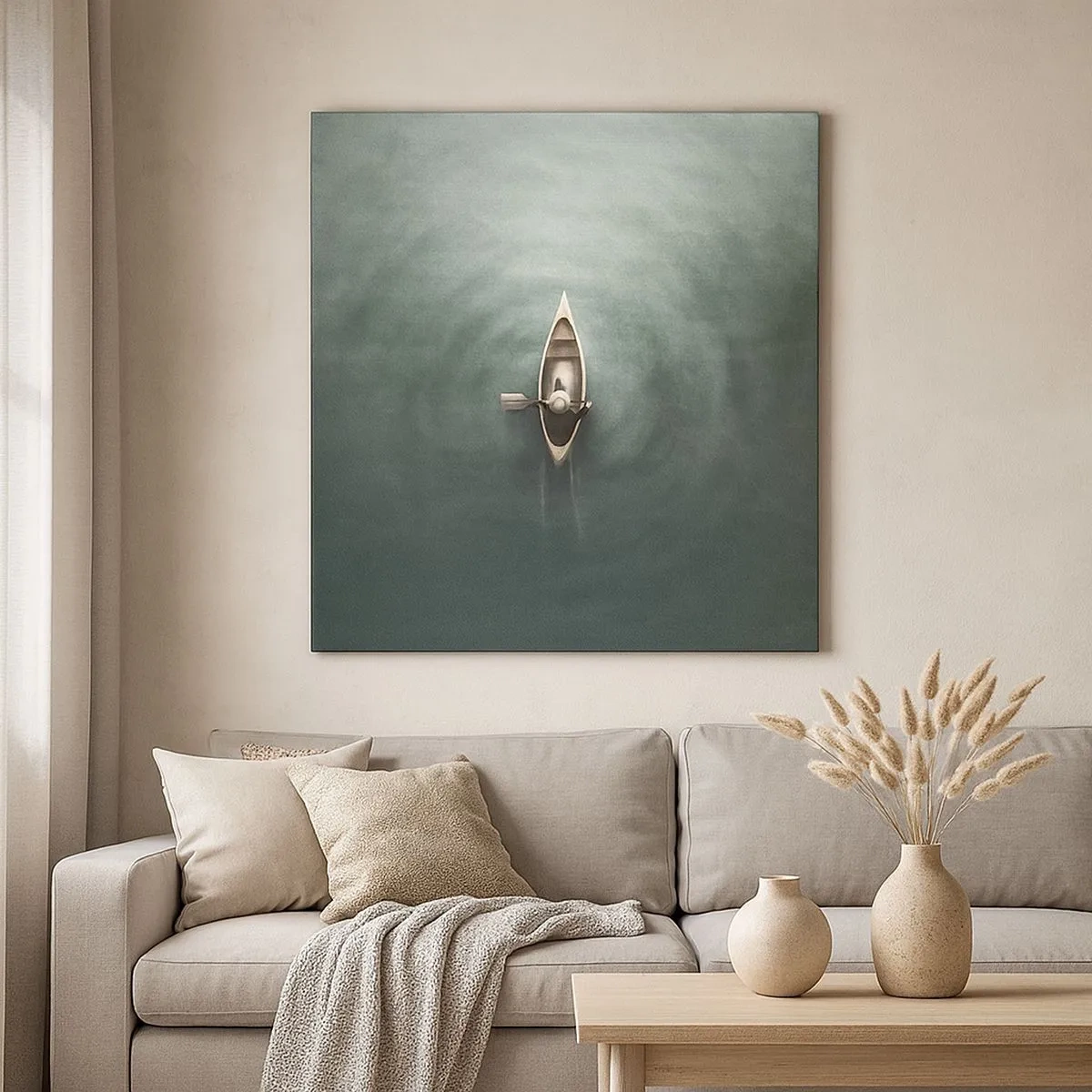 Bild auf Leinwand - Leinwandbild - Durch den Mondsee - 30x30 cm