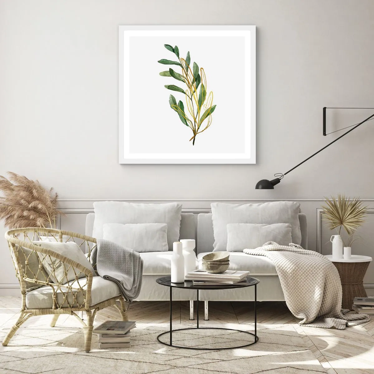 Poster in einem weißen Rahmen - Alles was gut ist - 60x60 cm