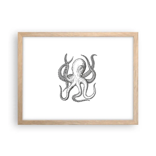 Poster in einem Rahmen aus heller Eiche - Mit den Wellen tanzen - 40x30 cm