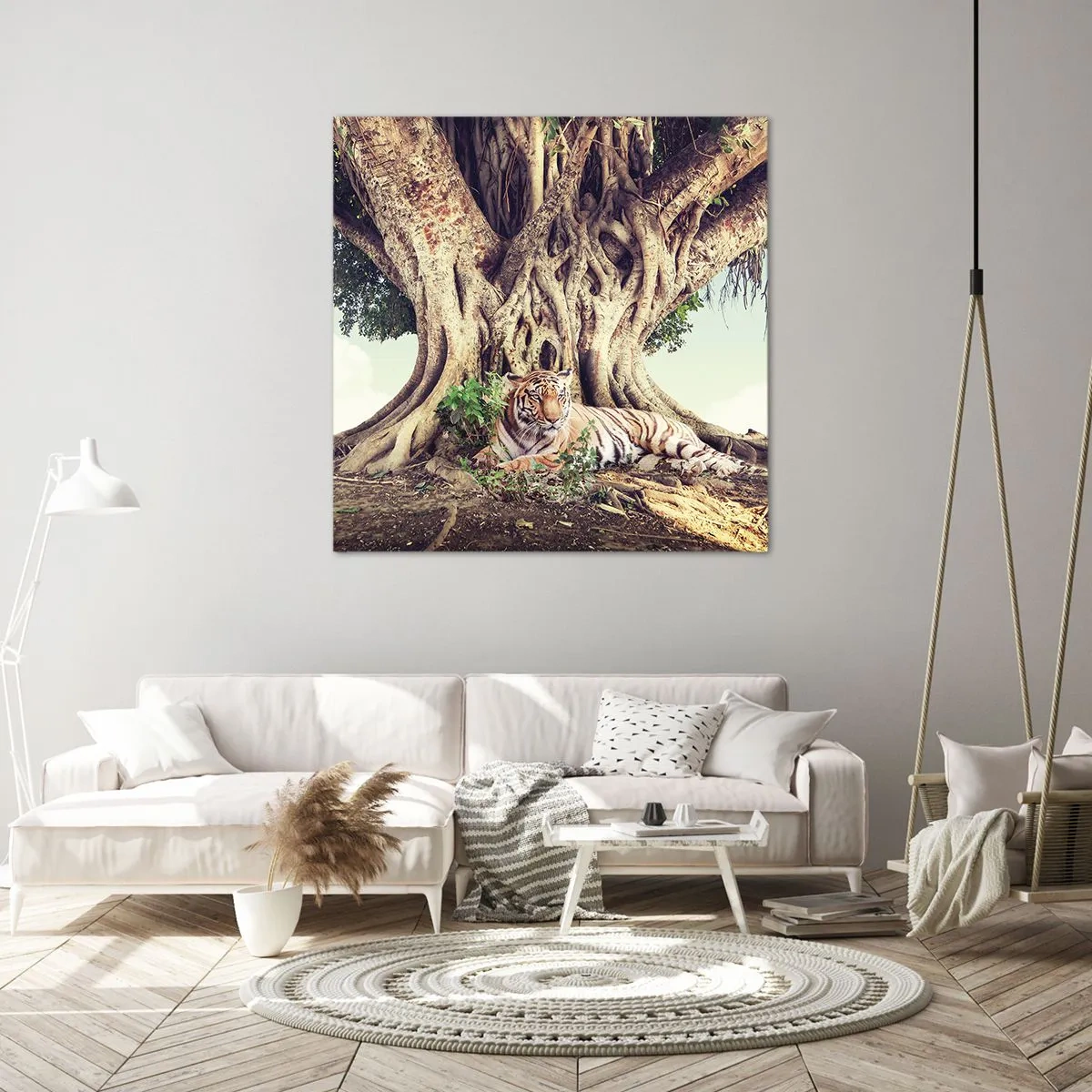 Bild auf Leinwand - Leinwandbild - Blick aus dem Buch Genesis - 70x70 cm