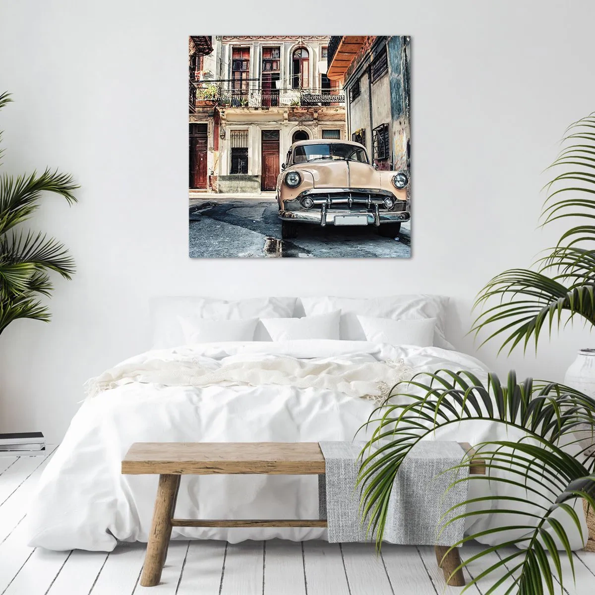 Bild auf Leinwand - Leinwandbild - Die Siesta in Havanna - 60x60 cm