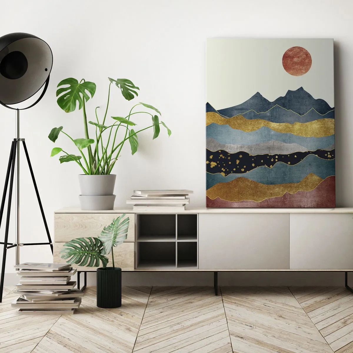 Bild auf Leinwand - Leinwandbild - Ein Querschnitt durch die Welt - 80x120 cm