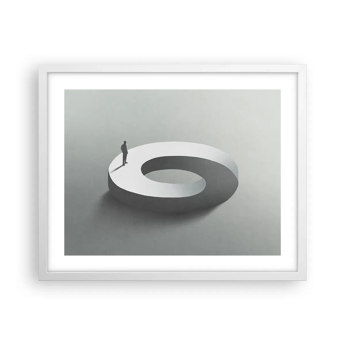 Poster in einem weißen Rahmen - Und wie soll man davon klug werden - 50x40 cm