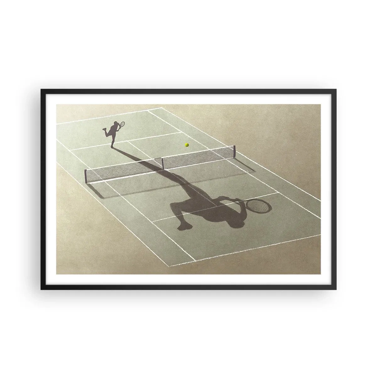 Poster in einem schwarzem Rahmen - Überwinde dich selbst - 91x61 cm