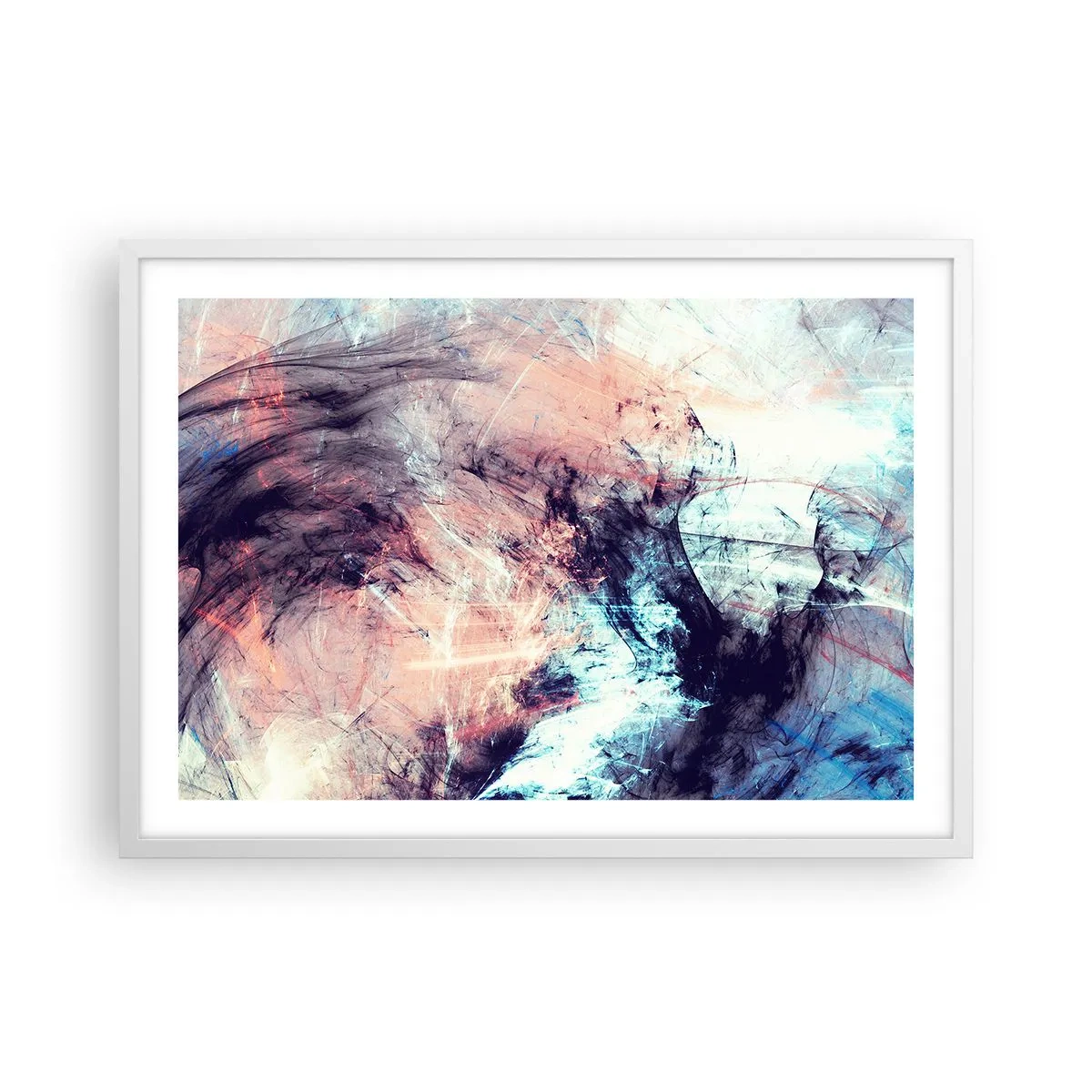 Poster in einem weißen Rahmen - Fühle den Wind - 70x50 cm