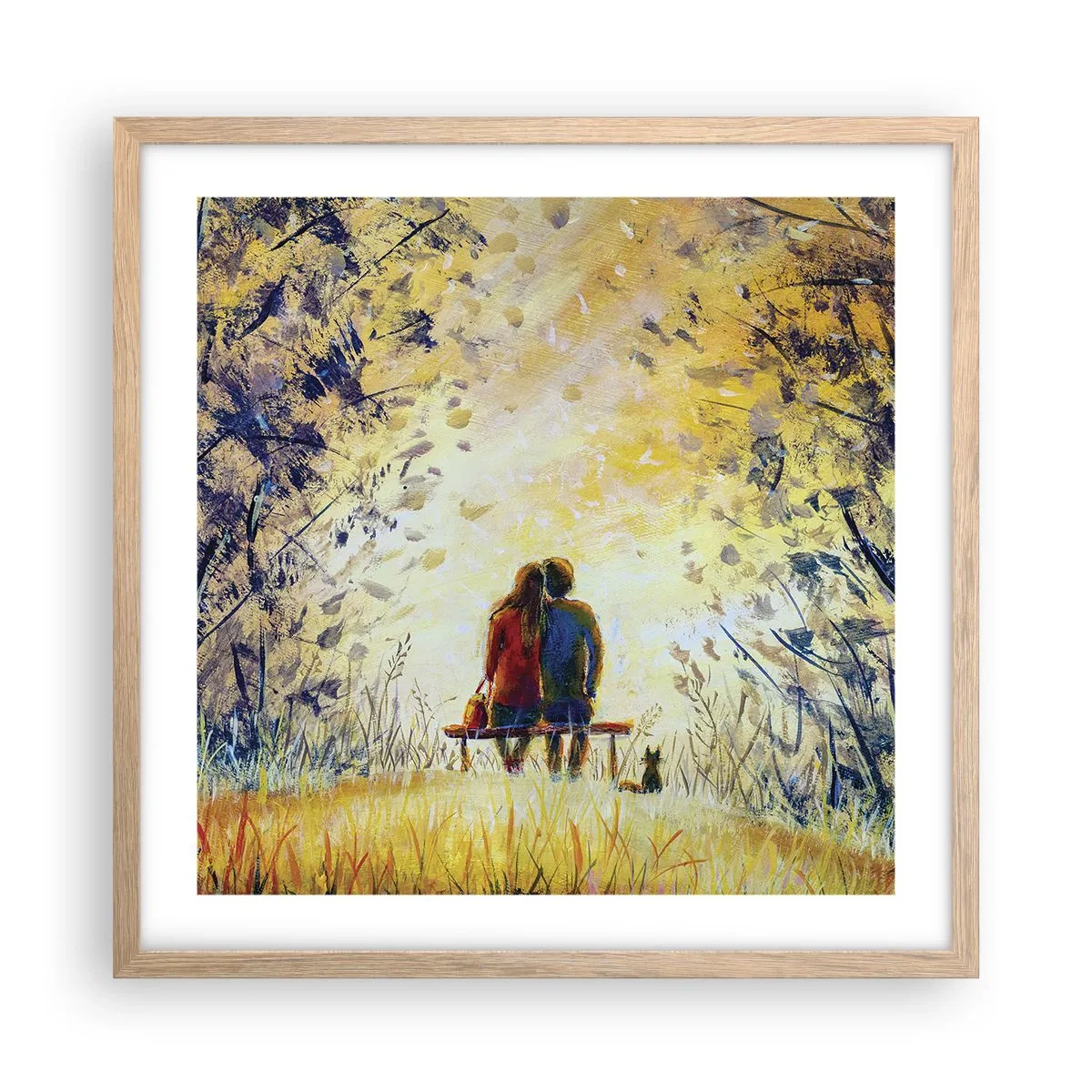 Poster in einem Rahmen aus heller Eiche - Magischer Augenblick - 50x50 cm