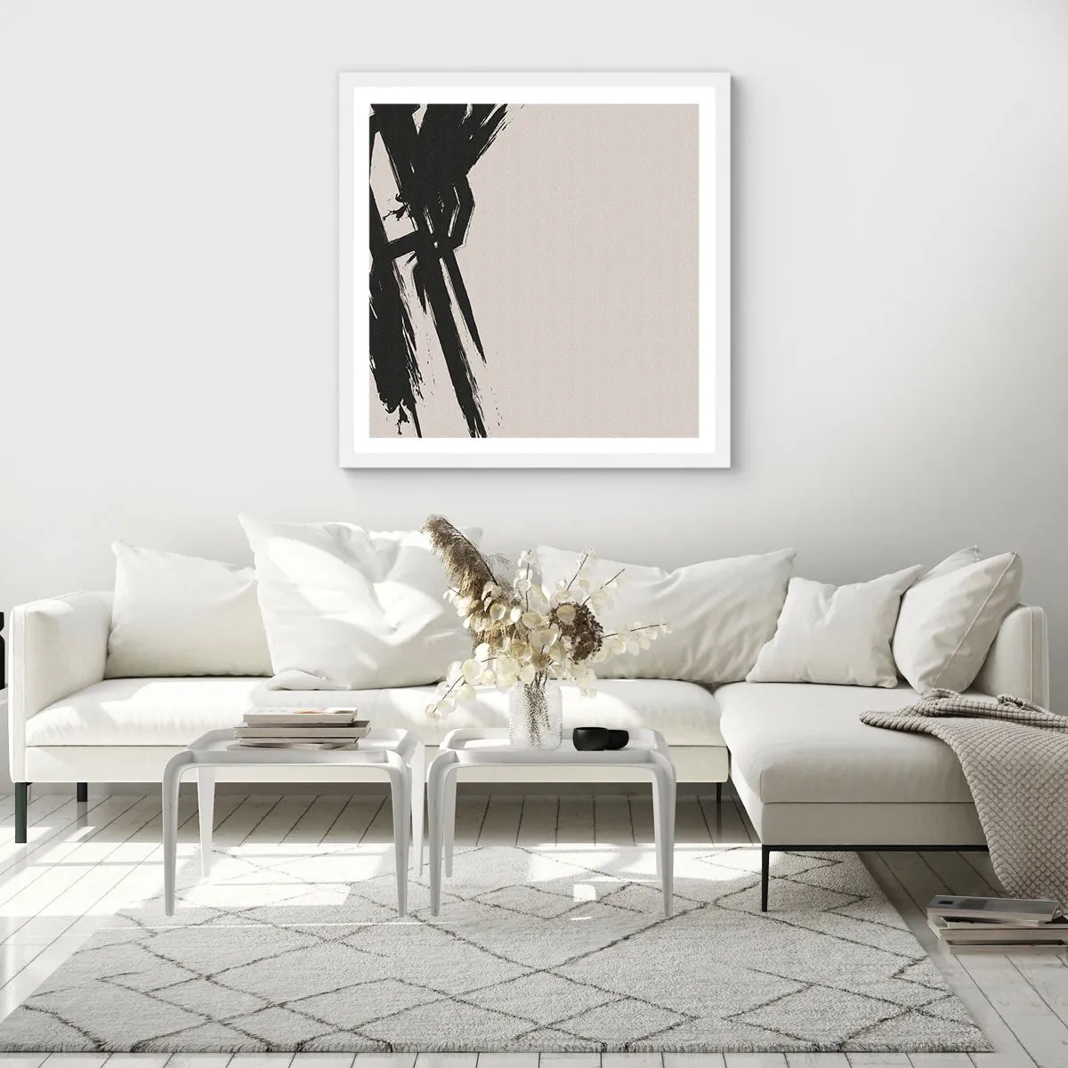 Poster in einem weißen Rahmen - Unaufhaltsamer Trieb - 40x40 cm