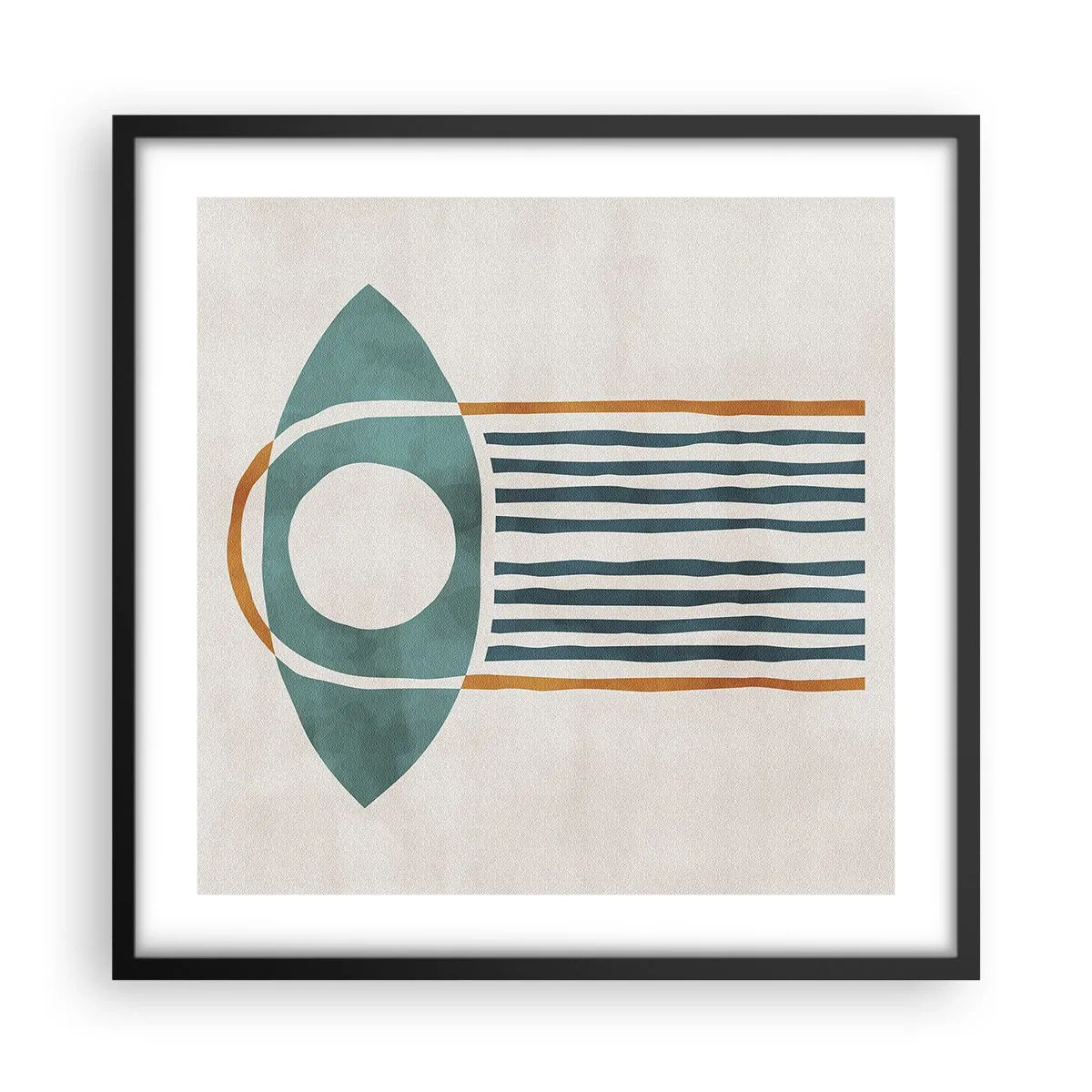 Poster in einem schwarzem Rahmen - Zeichen und Rituale - 50x50 cm