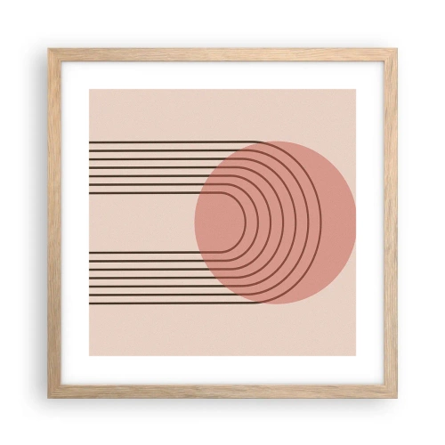 Poster in einem Rahmen aus heller Eiche - Unwiderstehliche Anziehungskraft - 40x40 cm