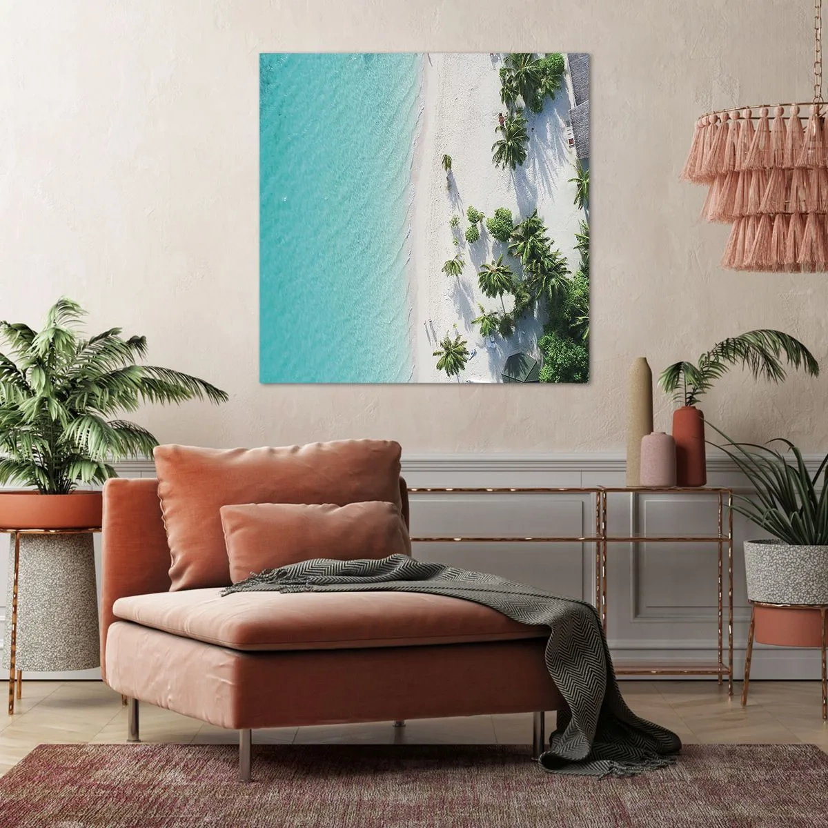 Bild auf Leinwand - Leinwandbild - Urlaub im Paradies - 30x30 cm