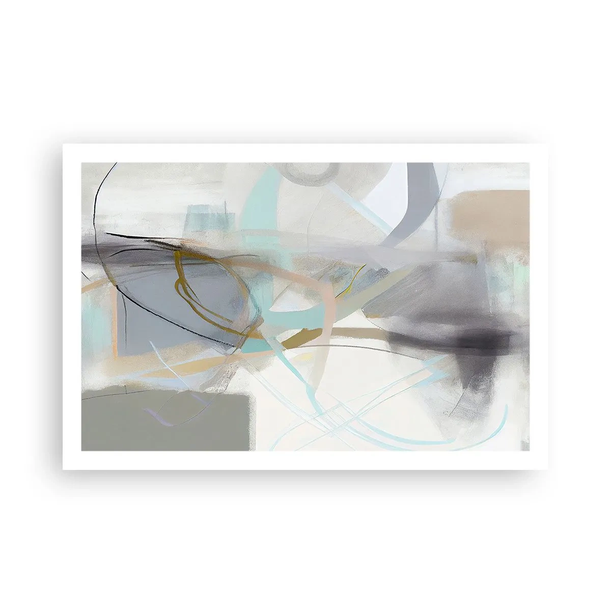 Poster - Neblige Abstraktion - 91x61 cm