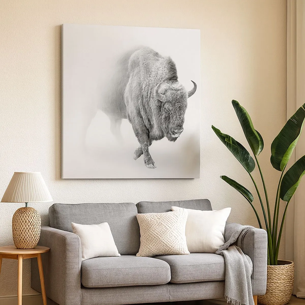 Bild auf Leinwand - Leinwandbild - König der Prärie - 30x30 cm