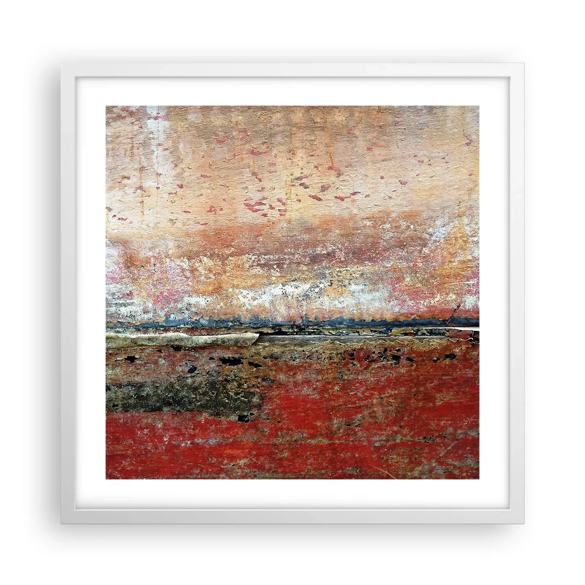 Poster in einem weißen Rahmen - Vielleicht liegt es am Meer - 50x50 cm