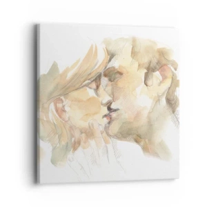 Bild auf Leinwand - Leinwandbild - Hälfte gefunden? - 40x40 cm