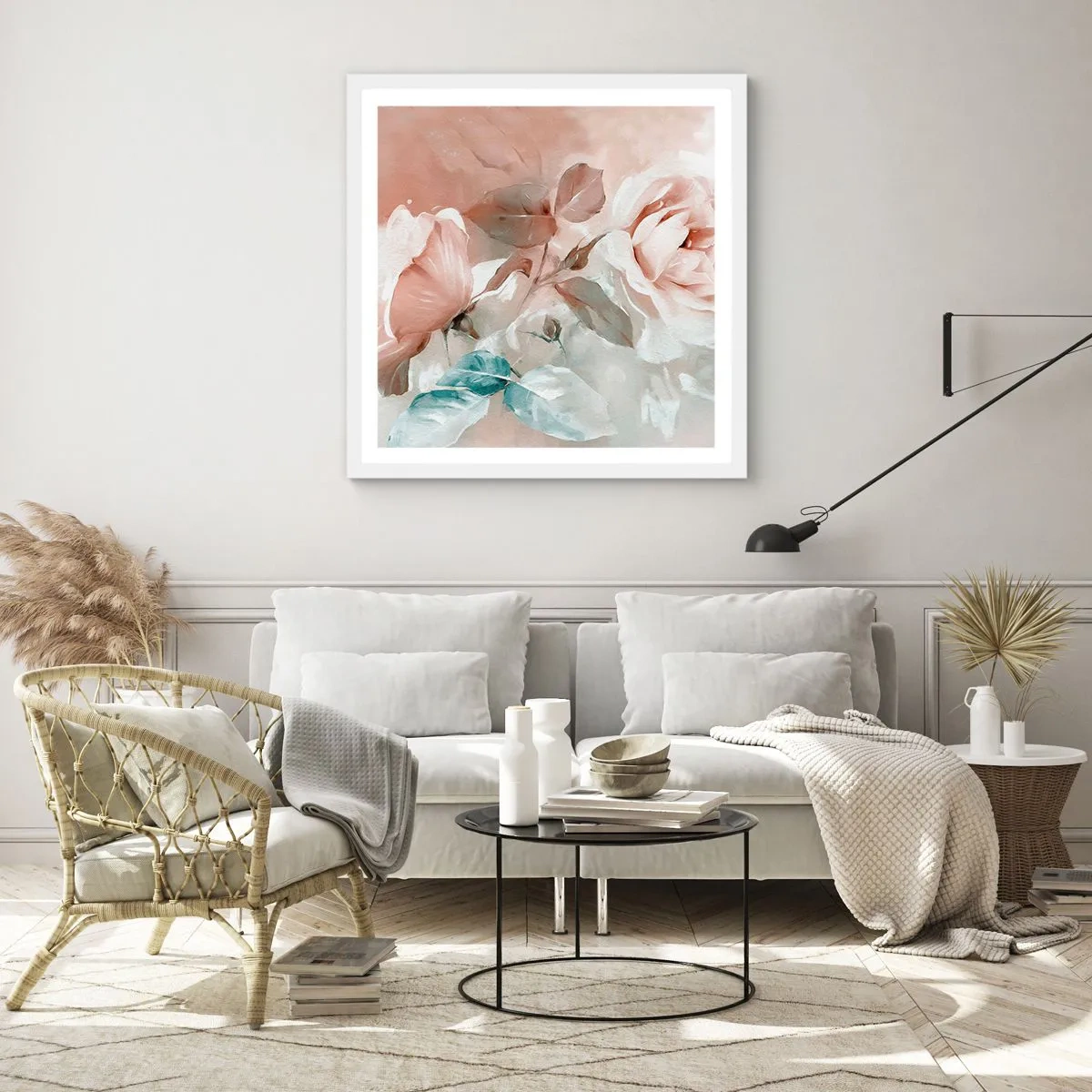 Poster in einem weißen Rahmen - Geist der Romantik - 30x30 cm