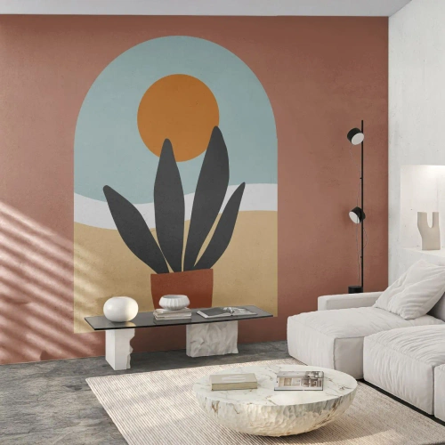 Fototapete Premium Sand - Kleine Freuden - Blume, Fenster, Stück - 200x140 cm