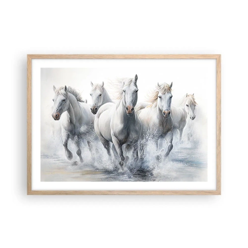 Poster in einem Rahmen aus heller Eiche - Weiße Magie - 70x50 cm