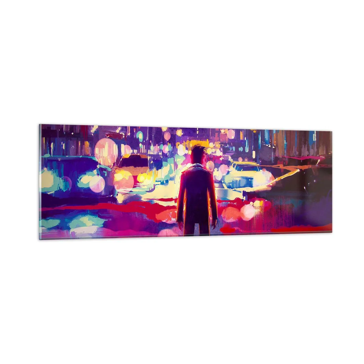 Glasbild - Bild auf glas - Eingetaucht in das Licht - 90x30 cm