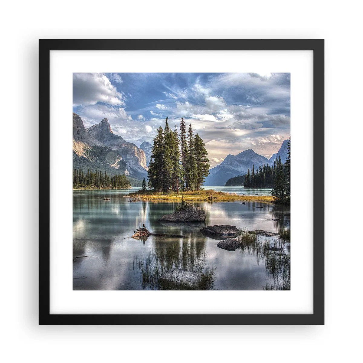 Poster in einem schwarzem Rahmen - An dem tollen und sauberen Wasser ... - 40x40 cm