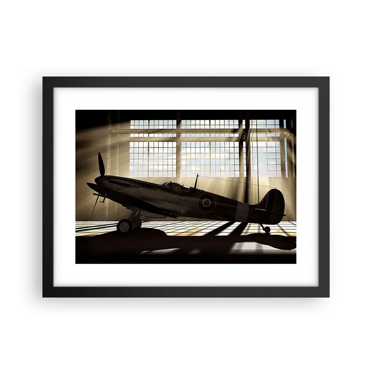 Poster in einem schwarzem Rahmen - Die Ruhe eines Kriegers - 40x30 cm