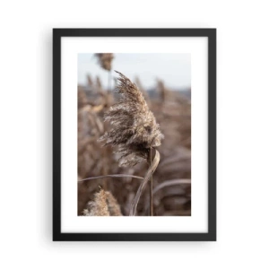 Poster in einem schwarzem Rahmen - Zeit, mit dem Wind zu gehen - 30x40 cm
