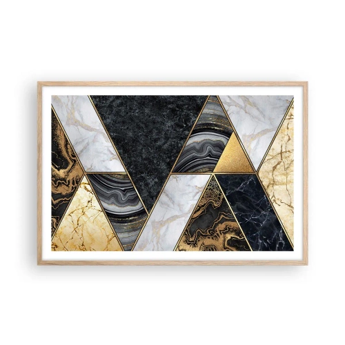 Poster in einem Rahmen aus heller Eiche - Stein um Stein - 91x61 cm