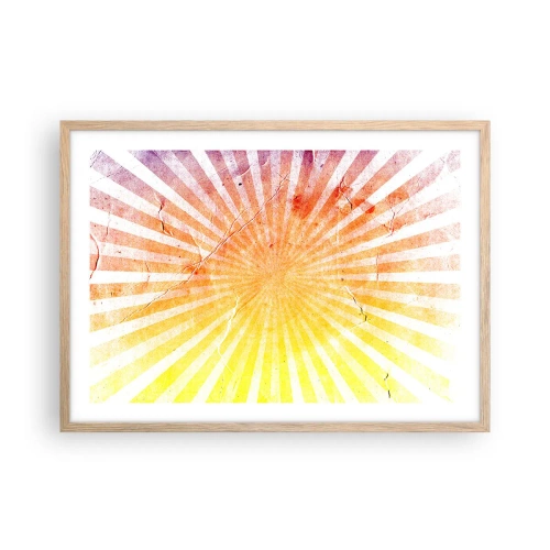 Poster in einem Rahmen aus heller Eiche - Sonnenaufgänge und Sonnenuntergänge - 70x50 cm