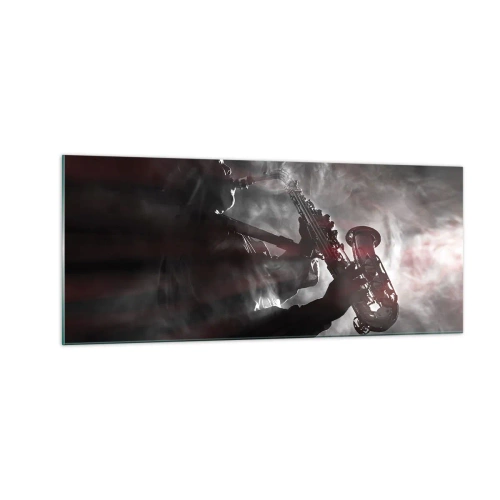 Glasbild - Bild auf glas - In den Dämpfen des Jazz - 100x40 cm
