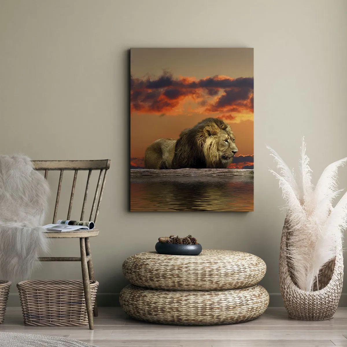 Bild auf Leinwand - Leinwandbild - König der Natur - 45x80 cm