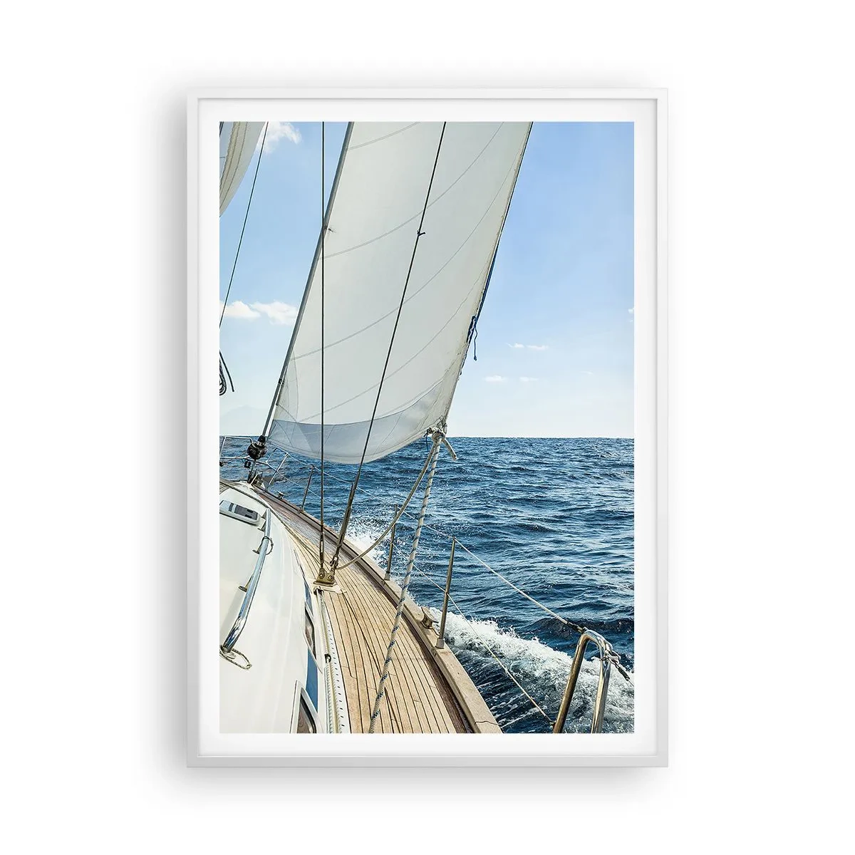 Poster in einem weißen Rahmen - Ahoi, Abenteuer - 70x100 cm