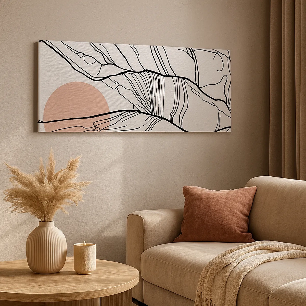 Bild auf Leinwand - Leinwandbild - In einem Netz aus Zweigen - 30x30 cm