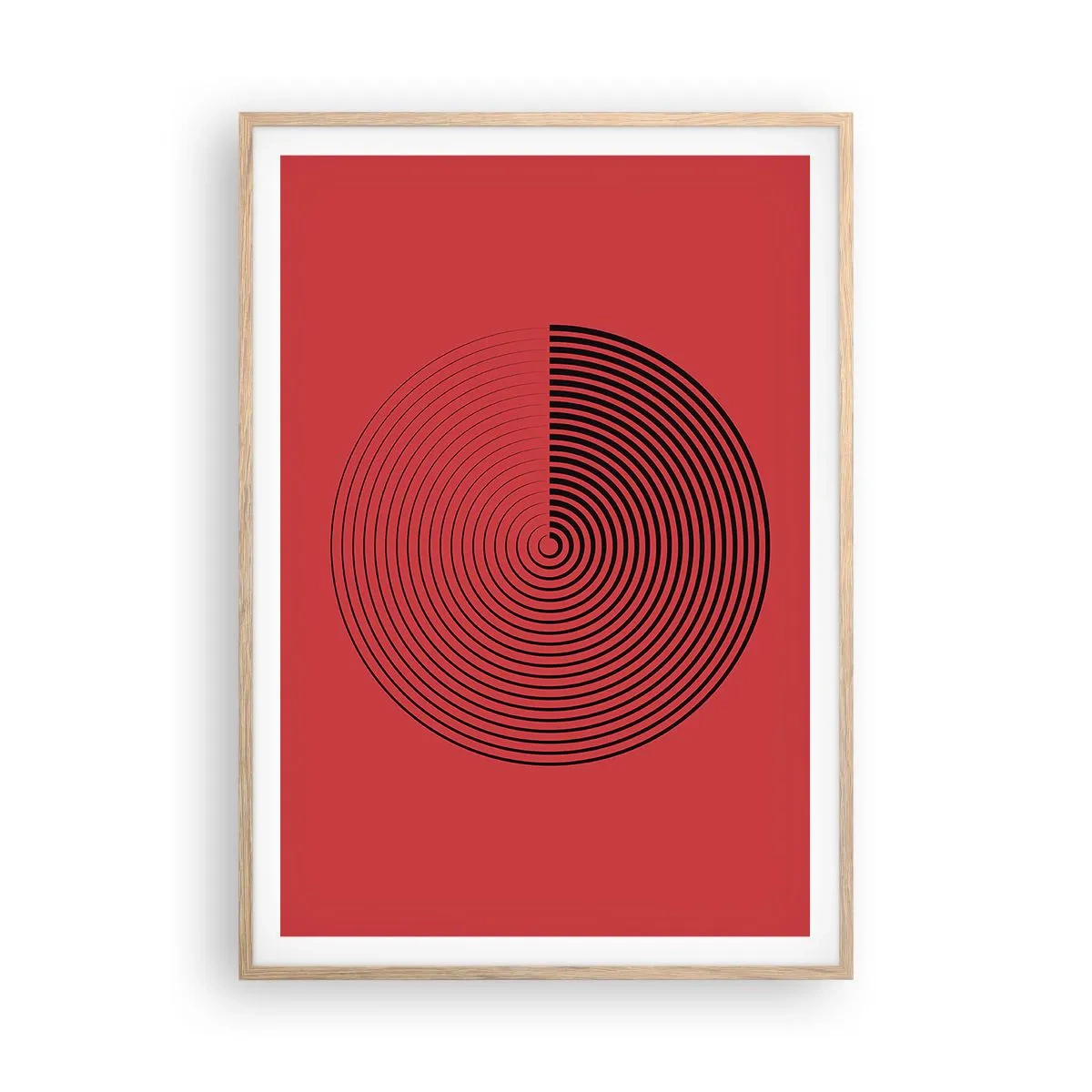 Poster in einem Rahmen aus heller Eiche - Kreisbewegung - 70x100 cm