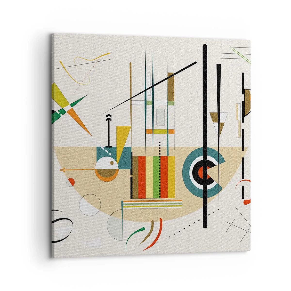 Bild auf Leinwand - Leinwandbild - Und die Welt lacht - 60x60 cm
